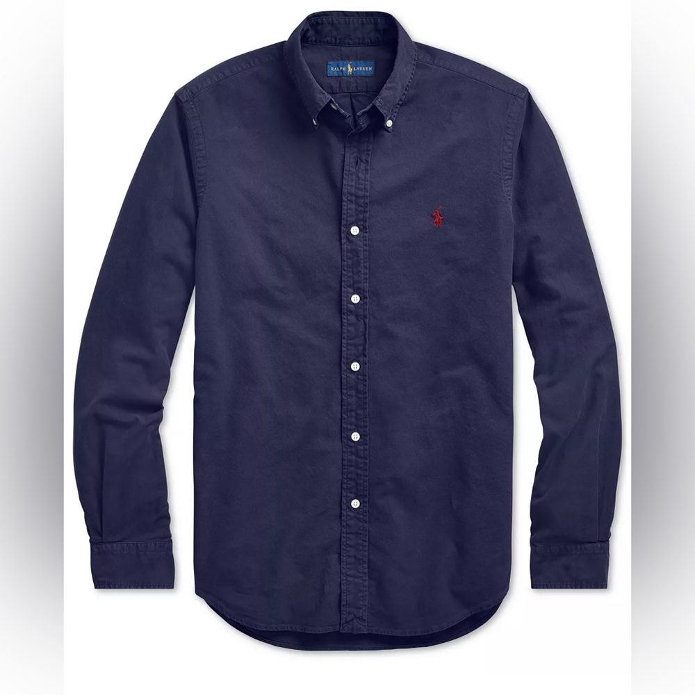 Ralph Lauren Men’s Navy Blue Shirt Classic Fit Navy Sz L